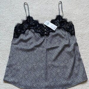 Abercrombie Silver-Blue Lace Tank, size Extra Small